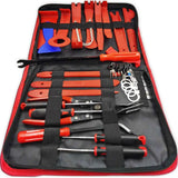 Estuche de herramientas de reparación para el automóvil, kit que incluye remache, clip, herramienta de extracción de embellecedor de panel de puerta, desmontaje de interior automático y palanca de coche