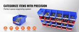 Contenedor de almacenamiento SucceBuy, contenedor organizador apilable de 24 Uds., estante escalonado independiente de 5x4x3 pulgadas para contenedor de apilamiento colgante de garaje