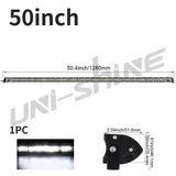Barra LED UNISHINE 12D Slim 20-52” – Luz Off-Road 12V/24V para SUV y 4x4 con Haz Combinado Flood/Spot