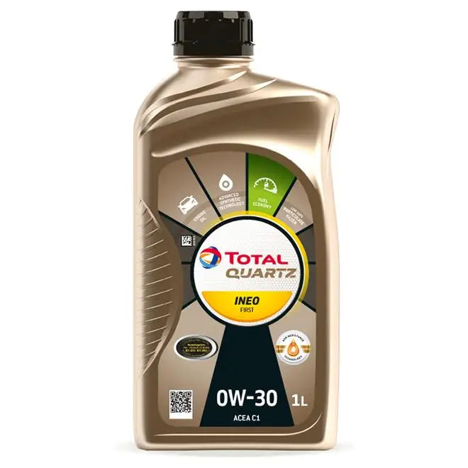 Aceite Total Quartz Ineo First 0W30 - Tecnología Sintética - Protección Contra Desgaste y Obstrucción - Ahorro de Combustible