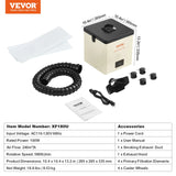 Extractor de humos SucceBuy, Extractor de humo de soldadura de 100W/150W con filtros de 3 etapas, purificador de succión fuerte para soldadura de grabado