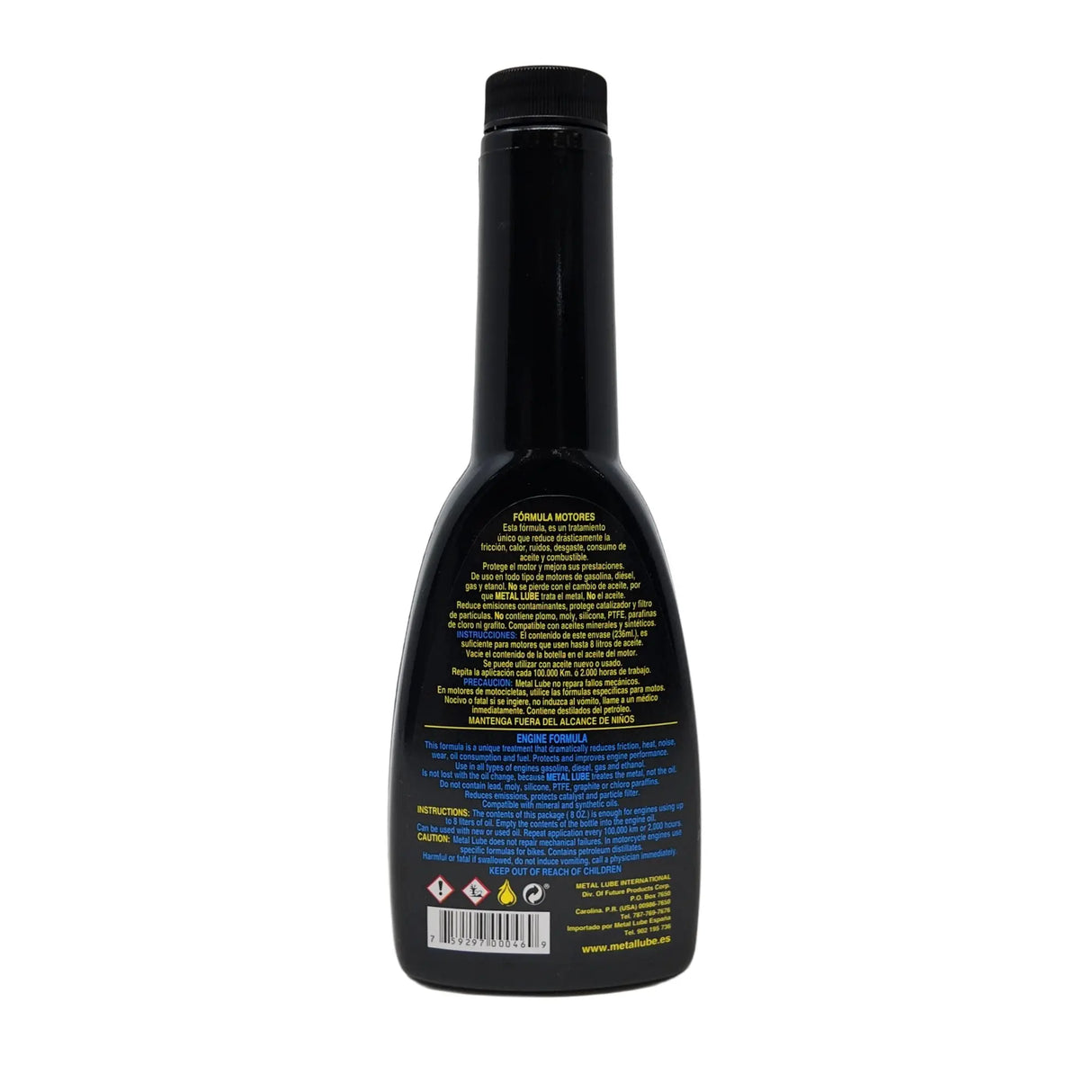 Metal Lube 236 ml – Tratamiento Antifricción y Limpieza Interna para Motores