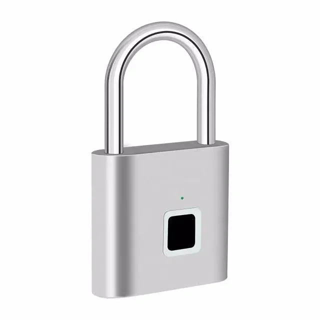 Candado Inteligente con Huella Dactilar USB – Impermeable IPX, Desbloqueo Rápido 0.3s, Candado Portátil Antirrobo de Zinc