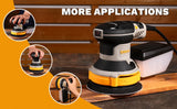 Lijadora Orbital DEKO 300W 14.000 RPM – 125 mm con 16 Lijas y Colector de Polvo para Madera y Metal
