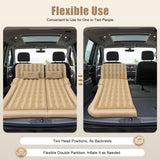 Cama Inflable para Coche con Bomba y Almohada – Colchón Hinchable Plegable Universal para Asiento Trasero, Cojín Flocado Portátil para Viajes