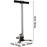 Bomba PCP de 3 Etapas SucceBuy + Manómetro 4500PSI para Neumáticos, Kayak, Balones, Pistola de Aire, Bomba Manual de Alta Presión