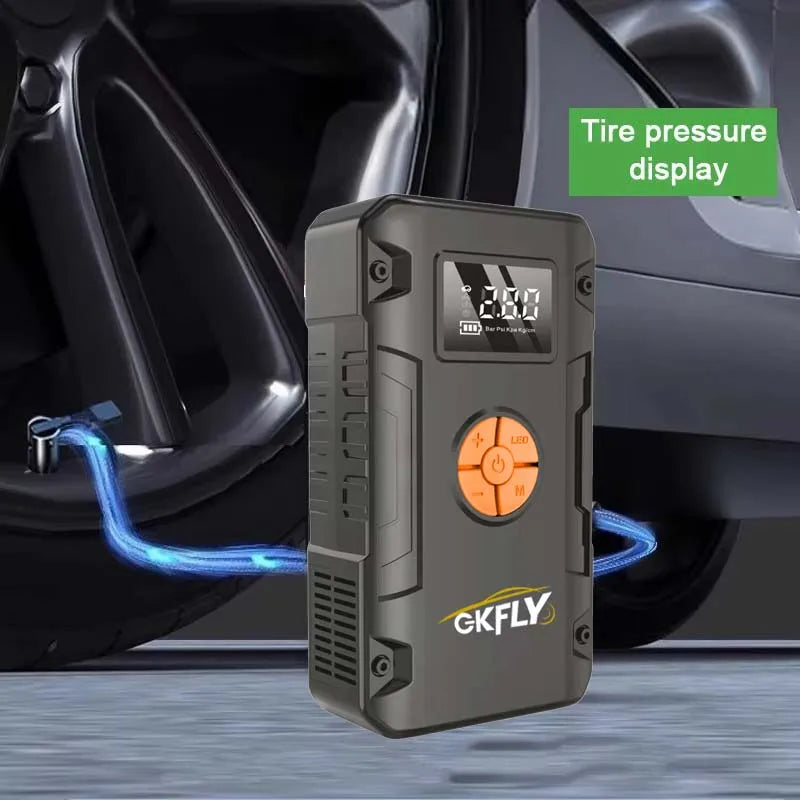 Arrancador de Coche 4 en 1 4000A con Compresor 150 PSI – Power Bank 59.2Wh e Inflador Digital 12V