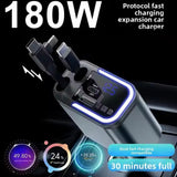Cargador de Coche 5 en 1 con Bluetooth FM – Carga Rápida USB, Cable Retráctil, MP3 y Soporte U Disk