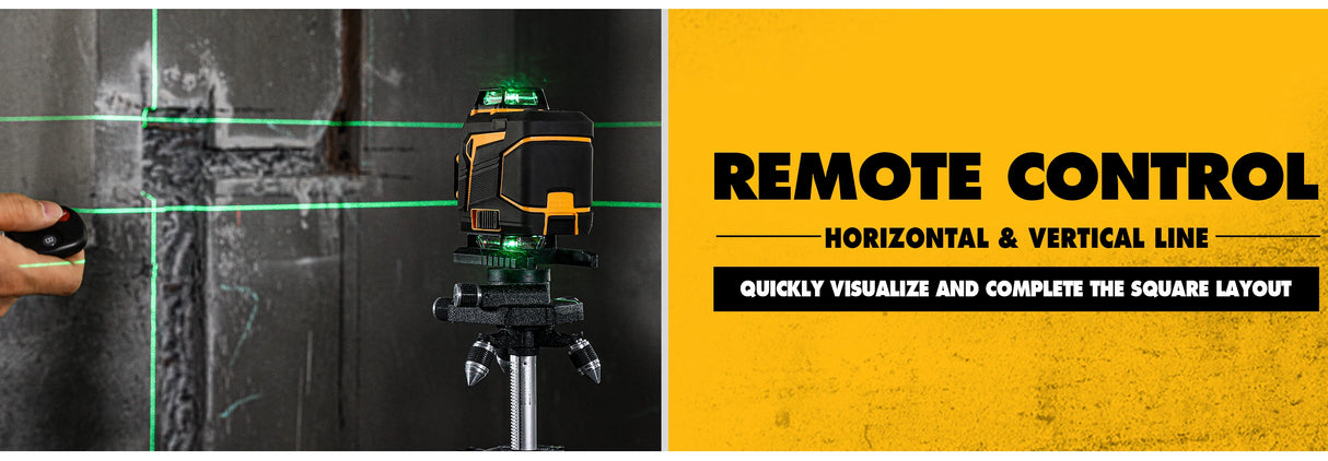 Nivel Láser DEKO 4D 16 Líneas Autonivelante 360° – Láser Verde con Trípode para Construcción y Reformas