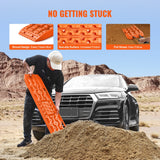 SucceBuy Placas de tracción de 10 toneladas con placas de recuperación de material PP para camioneta de vehículos todoterreno SUV RV par esteras de tracción de neumáticos