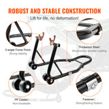 Soporte de Elevación para Motocicleta SucceBuy 850 lb – Caballete Delantero y Trasero Alta Resistencia, Soporte de Horquilla y Rueda Trasera para Mantenimiento