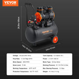Compresor de aire portátil SucceBuy 900W 1450W 1800W silencioso sin aceite, bomba de inflado para neumáticos coche moto y herramientas