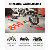 Soporte Elevador para Motocicleta SucceBuy 850 lb – Caballete Delantero y Trasero con Horquilla Doble y Soporte Basculante