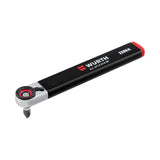 Würth Llave Carraca para puntas 1/4 pulgada,Cargador 6 Bits Integrado,Llave Reversible con cabezal Giratorio Manual,Carraca de 1/4 de pulgada con cargador integrado 1 punta PH1 y PH2 1 punta TX20 y TX25 1 punta hexagonal: 3