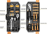 DEKO DKMT192 Juego de Herramientas Mecánicas 192 Piezas – Kit Completo de Llaves de Tubo con Estuche para Reparación de Automóviles y Bricolaje