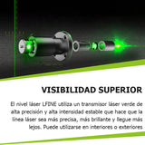 Nivel Láser Verde 4D 16 Líneas con Soporte y Mando a Distancia – Nivelador Automático Horizontal y Vertical, Alta Precisión para Construcción