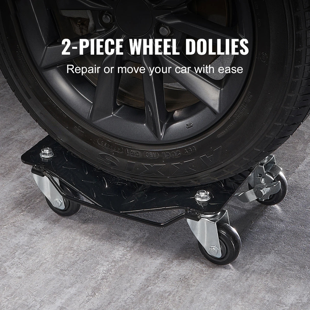 Carrito para Neumáticos SucceBuy 2/4 Unidades Dollies 1500 lb Plataforma con Ruedas para Reparación de Automóviles