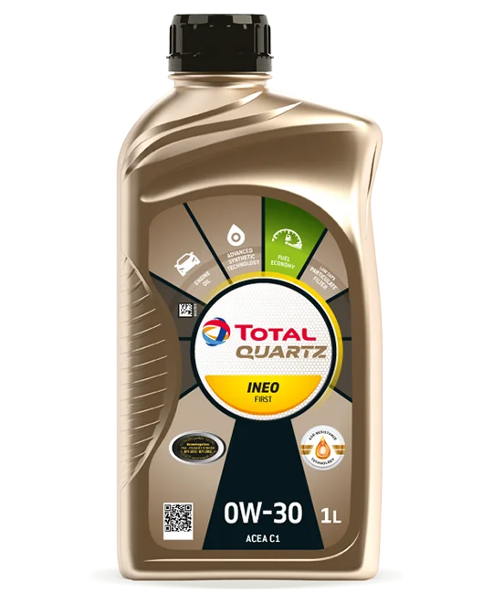 Aceite Total Quartz Ineo First 0W30 - Tecnología Sintética - Protección Contra Desgaste y Obstrucción - Ahorro de Combustible