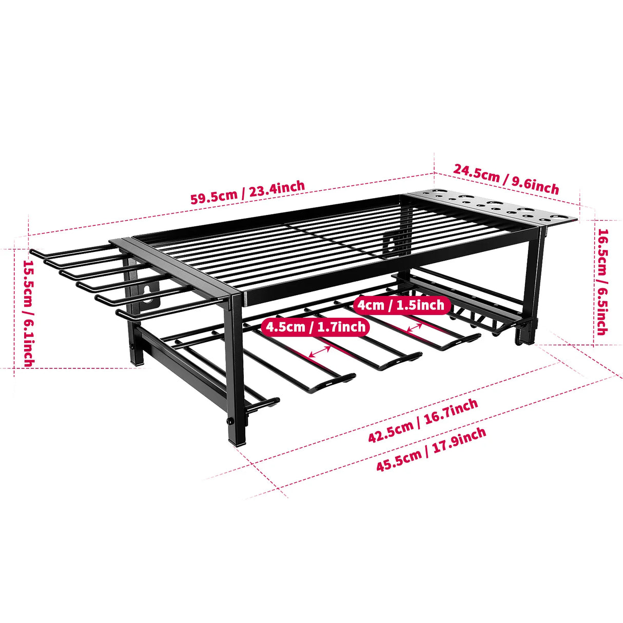 Estante Organizador para Herramientas Eléctricas – Soporte Metálico de Pared para Taller y Garaje