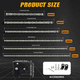 Barra LED UNISHINE 12D Slim 20-52” – Luz Off-Road 12V/24V para SUV y 4x4 con Haz Combinado Flood/Spot