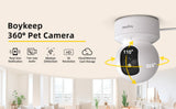Cámara Inteligente BoyKeep 2K K30 – Vigilancia WiFi 5G/2.4GHz, 360° y Audio Bidireccional