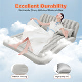 Cama Inflable para Coche con Bomba y Almohada – Colchón Hinchable Plegable Universal para Asiento Trasero, Cojín Flocado Portátil para Viajes