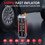 Arrancador de Coche 8000/9000A con Compresor 150 PSI – Booster Batería Portátil para Gasolina y Diésel