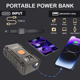 Arrancador de Coche 4 en 1 4000A con Compresor 150 PSI – Power Bank 59.2Wh e Inflador Digital 12V