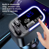 Cargador de Coche 5 en 1 con Bluetooth FM – Carga Rápida USB, Cable Retráctil, MP3 y Soporte U Disk