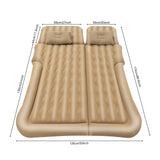 Cama Inflable para Coche con Bomba y Almohada – Colchón Hinchable Plegable Universal para Asiento Trasero, Cojín Flocado Portátil para Viajes