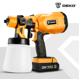 Pistola Pulverizadora DEKO 20V/220V – Pintura Eléctrica de Alta Potencia con 3 Boquillas para Principiantes