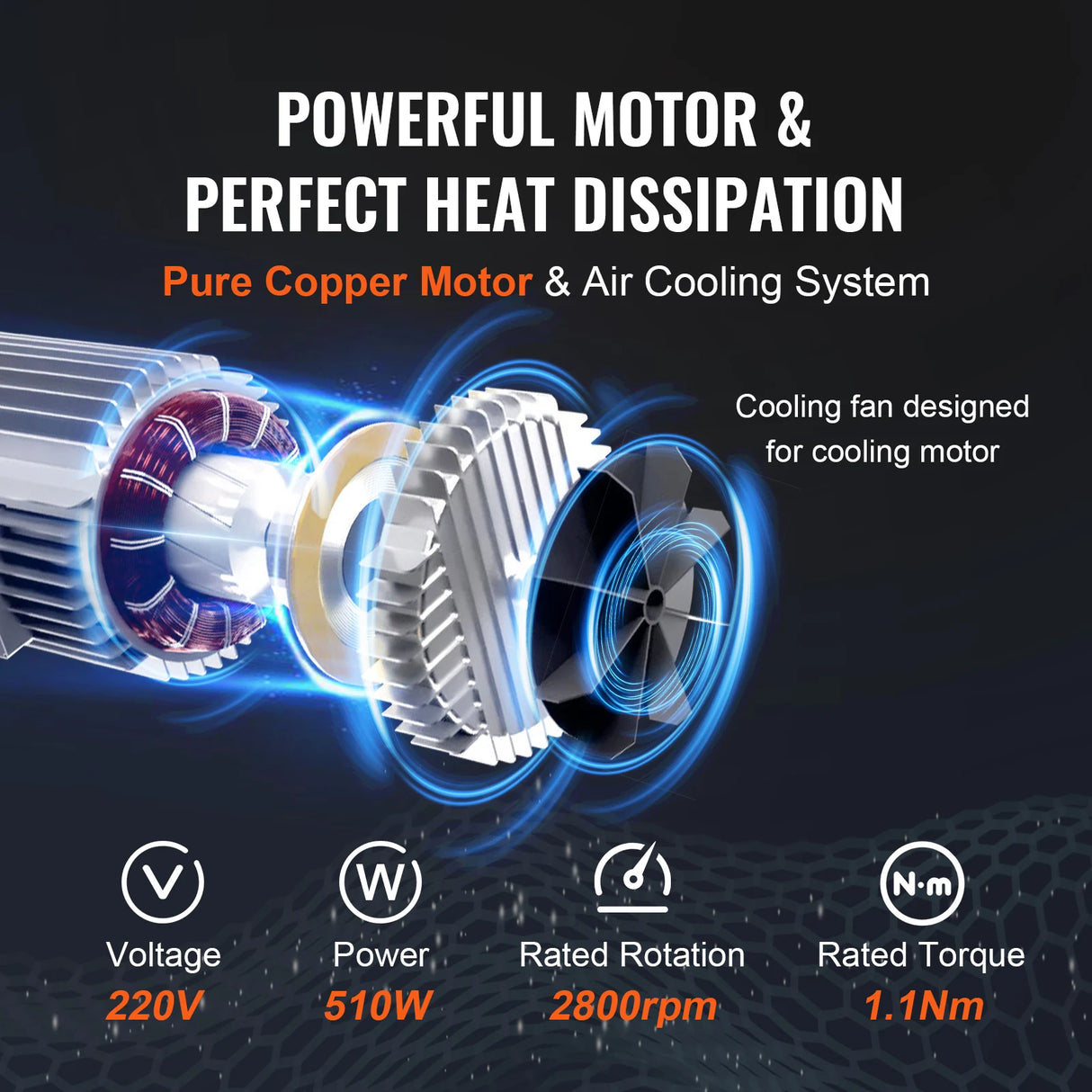 Polipasto Eléctrico VEVOR 250 kg 510W – Elevación 12 m con Motor de Cobre para Garaje y Almacén