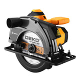 Sierra Circular DEKO 185 mm 1200W – Cortadora Eléctrica con Mango Auxiliar Serie DKCS