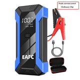 Arrancador de Batería Coche 1200A 12V EAFC | Power Bank 20000mAh con Carga Inalámbrica, LED SOS y Martillo de Emergencia