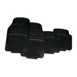 Alfombrillas de Goma Universales para Coche 4 Piezas – Negro Recortables, Antideslizantes y Resistentes al Agua (2 Delanteras + 2 Traseras)