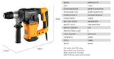 Martillo Rotativo DEKO 2000W DKRH32LD1 – Taladro de Impacto y Demolición con Accesorios