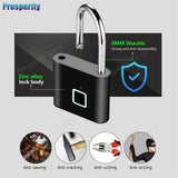 Candado Inteligente con Huella Dactilar USB – Impermeable IPX, Desbloqueo Rápido 0.3s, Candado Portátil Antirrobo de Zinc