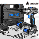 Kit Taladro Inalámbrico DEKO 20V Brushless – Mini Destornillador Eléctrico 2 Velocidades para Carpintería