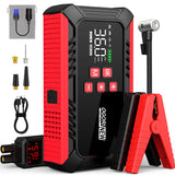 Arrancador de Coche 8000/9000A con Compresor 150 PSI – Booster Batería Portátil para Gasolina y Diésel