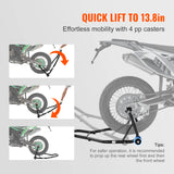 Soporte de Elevación para Motocicleta SucceBuy 850 lb – Caballete Delantero y Trasero Alta Resistencia, Soporte de Horquilla y Rueda Trasera para Mantenimiento