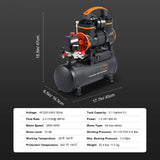 Compresor de aire portátil SucceBuy 900W 1450W 1800W silencioso sin aceite, bomba de inflado para neumáticos coche moto y herramientas