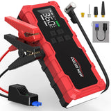 Arrancador de Coche 8000/9000A con Compresor 150 PSI – Booster Batería Portátil para Gasolina y Diésel