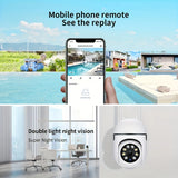 Cámara de seguridad WiFi inalámbrica 1080P HD Ease Life 2 unidades con visión nocturna en color, audio bidireccional y rotación 360° Pan/Tilt/Zoom para interior y exterior