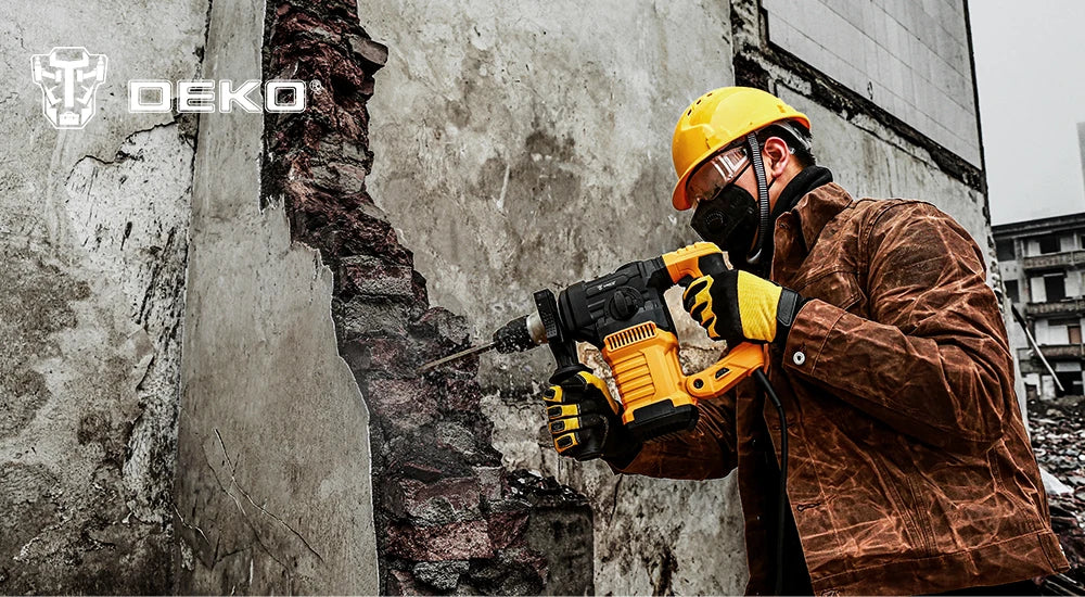 Martillo Rotativo DEKO 2000W DKRH32LD1 – Taladro de Impacto y Demolición con Accesorios