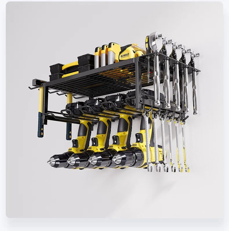 Estante Organizador para Herramientas Eléctricas – Soporte Metálico de Pared para Taller y Garaje