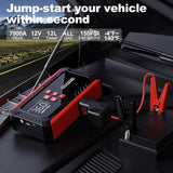 Arrancador de Coche 8000/9000A con Compresor 150 PSI – Booster Batería Portátil para Gasolina y Diésel
