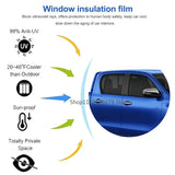 Lámina Tintada para Ventanas de Coche 50x300 cm – Negro 5%–70% VLT, Protección UV y Adhesivo Solar