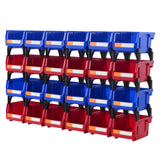 Contenedor de almacenamiento SucceBuy, contenedor organizador apilable de 24 Uds., estante escalonado independiente de 5x4x3 pulgadas para contenedor de apilamiento colgante de garaje