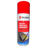 Cola Adhesiva en Spray Würth 400 ml Alta Resistencia – Pegamento de Unión Rápida para Metales, Telas, Espumas, Cuero y Cartón