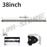 Barra LED UNISHINE 12D Slim 20-52” – Luz Off-Road 12V/24V para SUV y 4x4 con Haz Combinado Flood/Spot